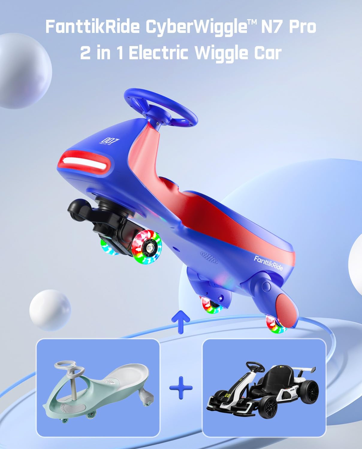 Electric Wiggle Car with Rechargeable Battery