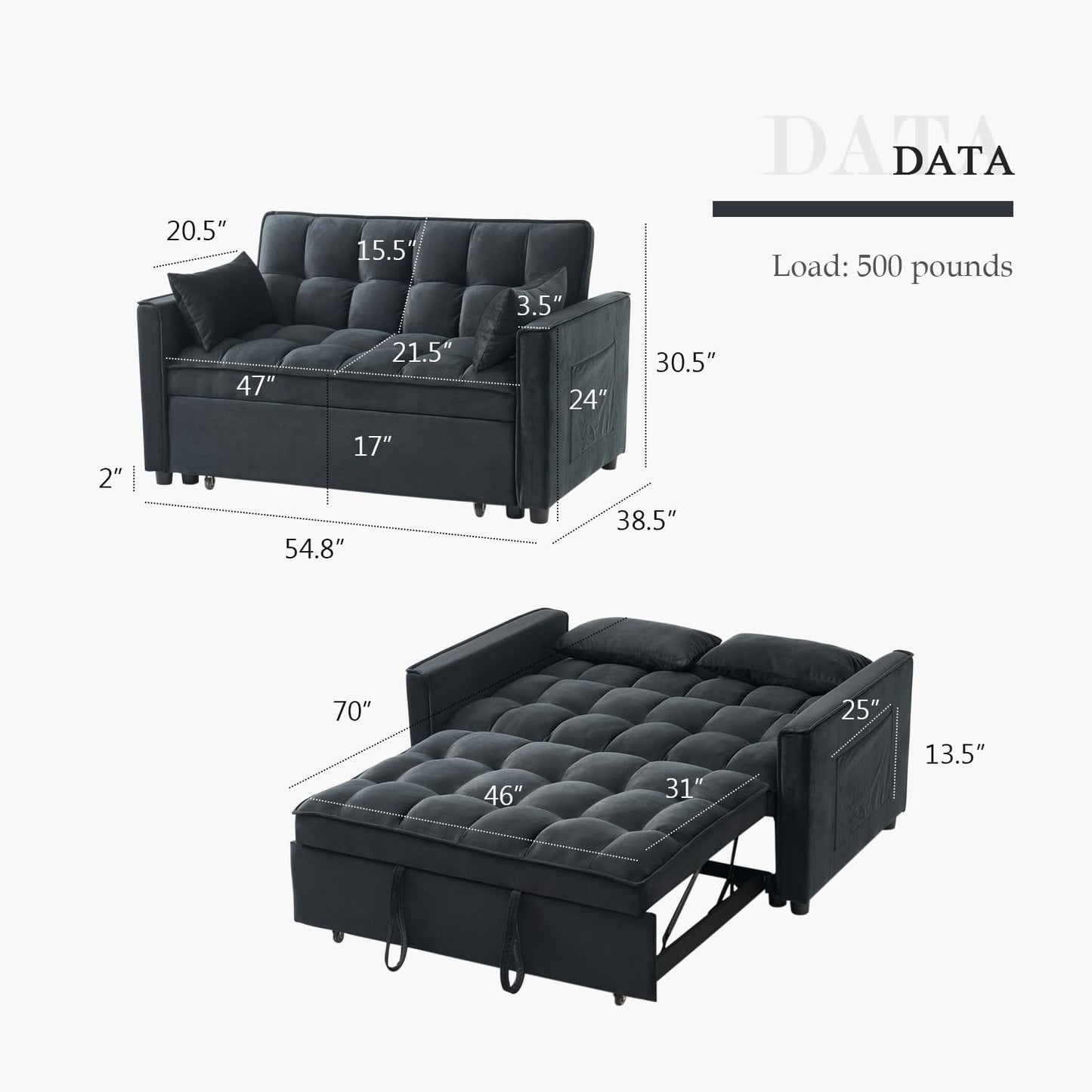 Multifunctional Folding Sofa Bed