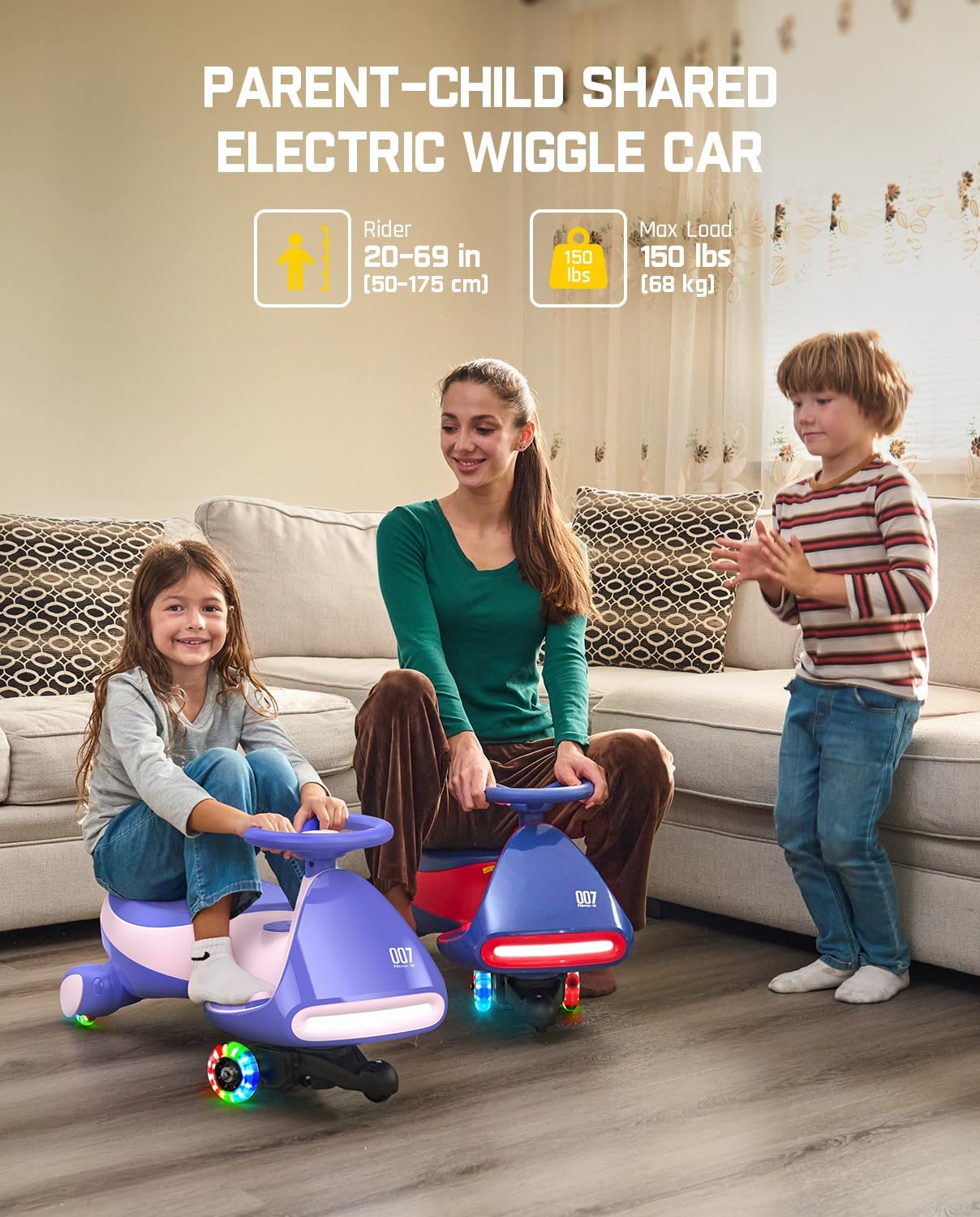 Electric Wiggle Car with Rechargeable Battery