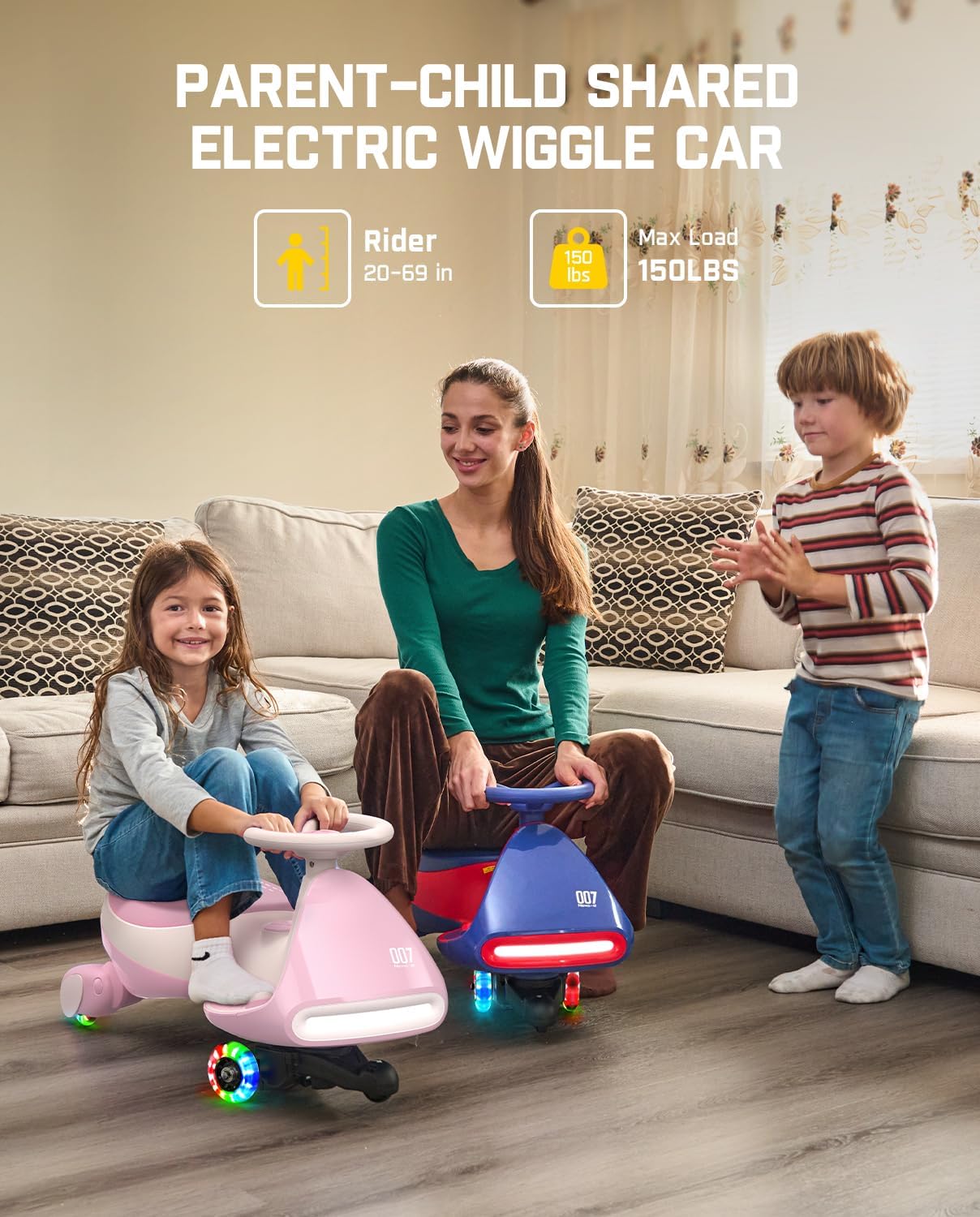 Electric Wiggle Car with Rechargeable Battery