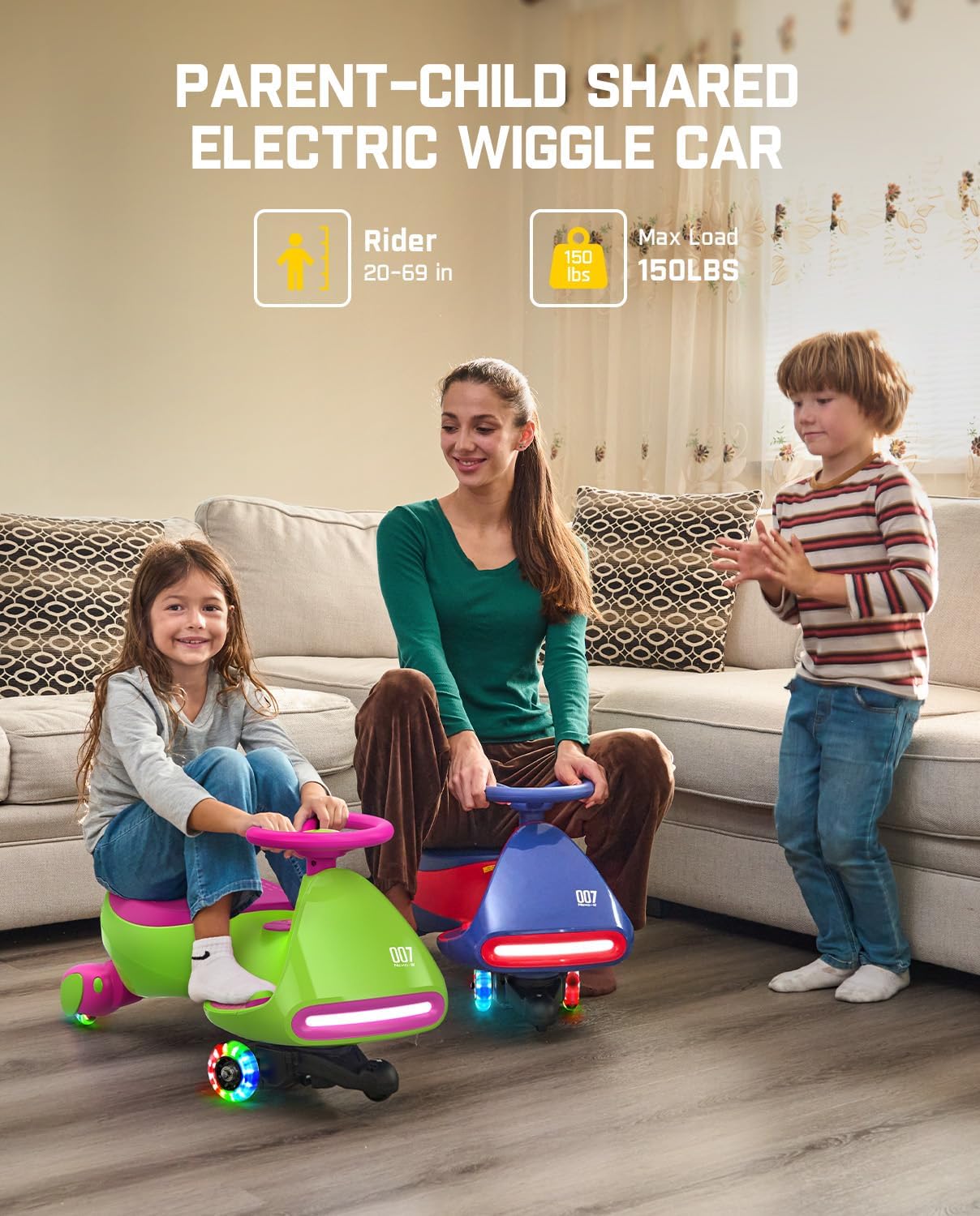Electric Wiggle Car with Rechargeable Battery
