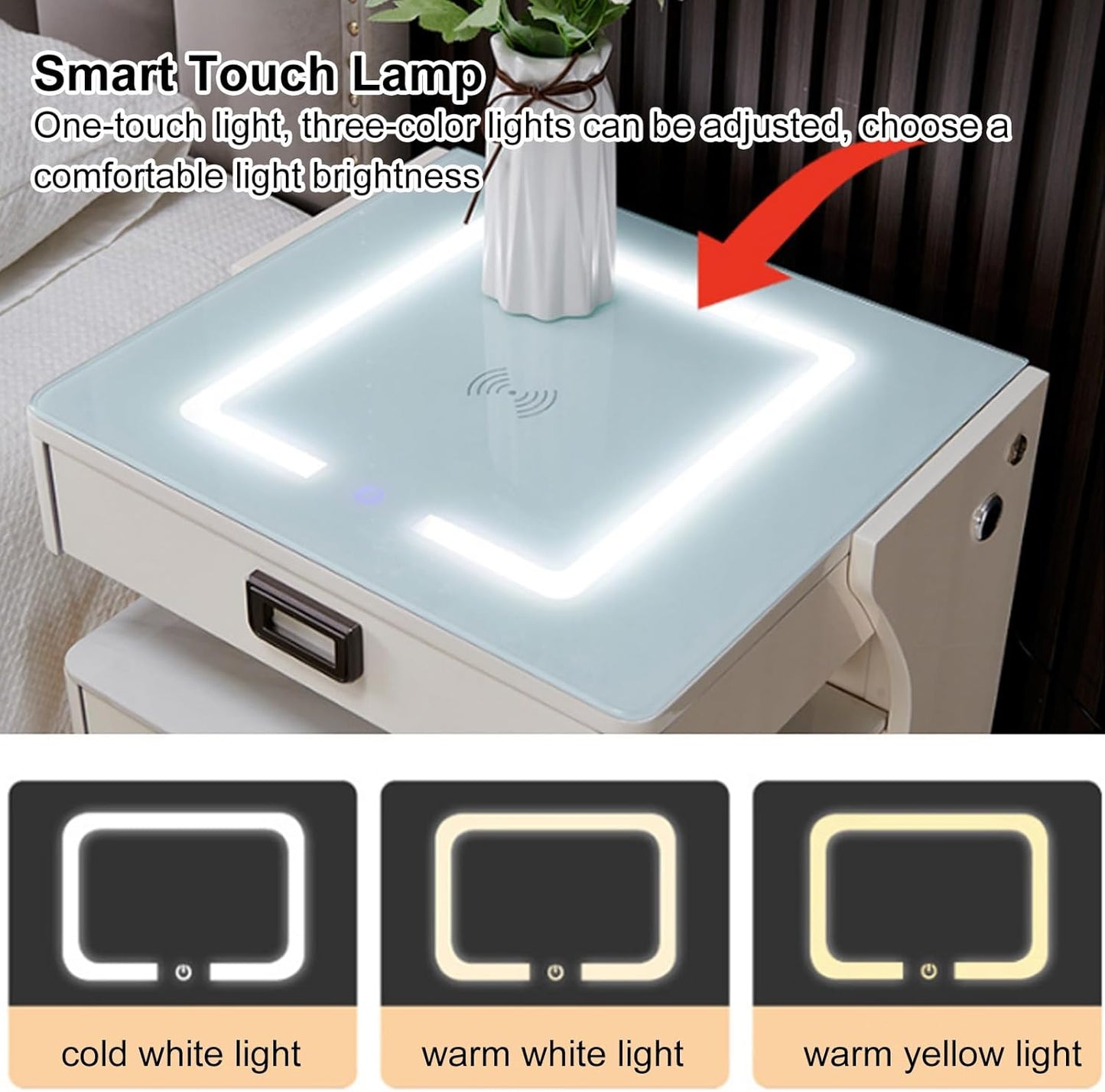 Smart NightStand with Built-in Safe Box