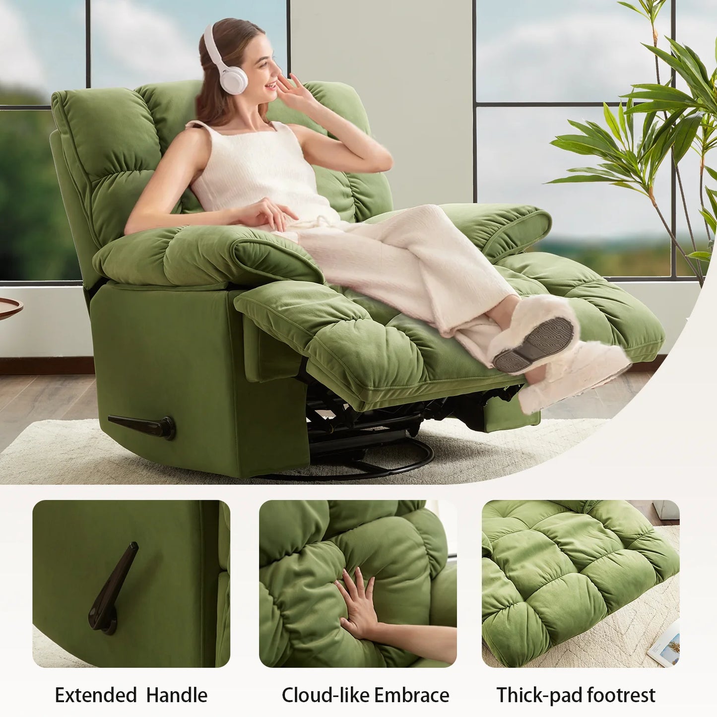 Oversized Rocker Recliner Chair
