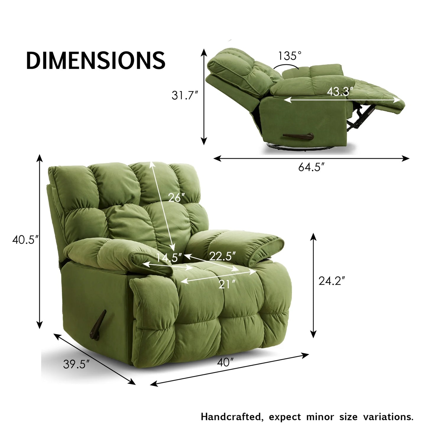 Oversized Rocker Recliner Chair