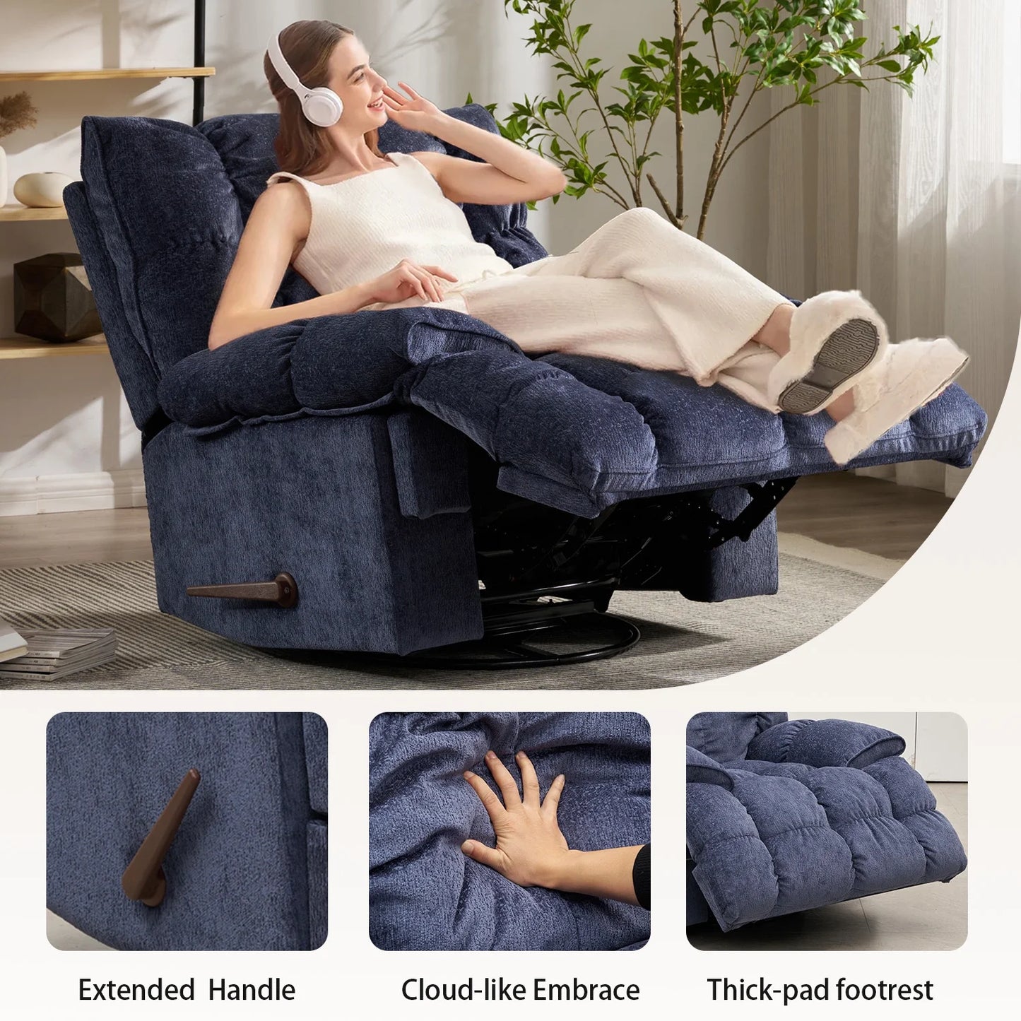 Oversized Rocker Recliner Chair